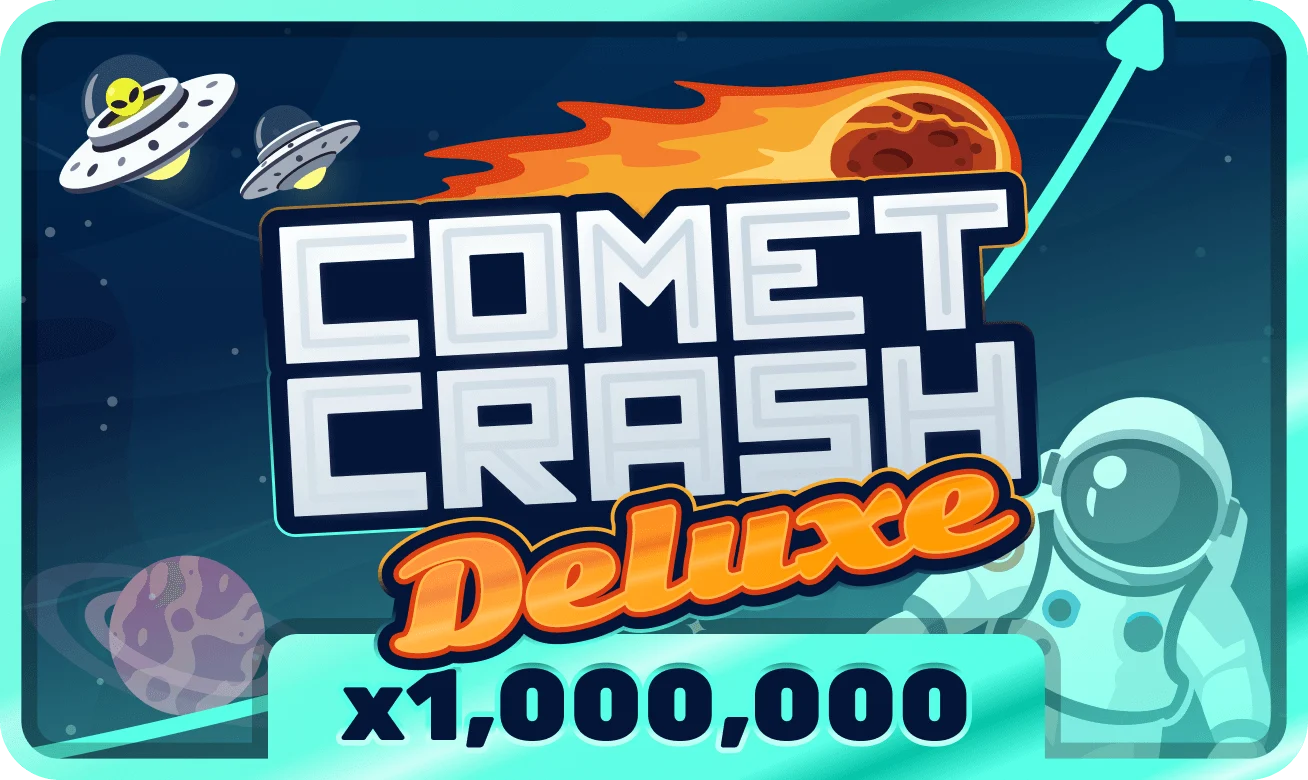 Juego crash con cometa y multiplicadores destacados.