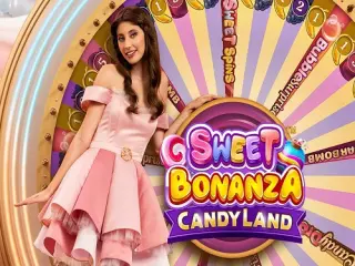 Slot de dulces con colores vibrantes y ambiente de grandes premios.